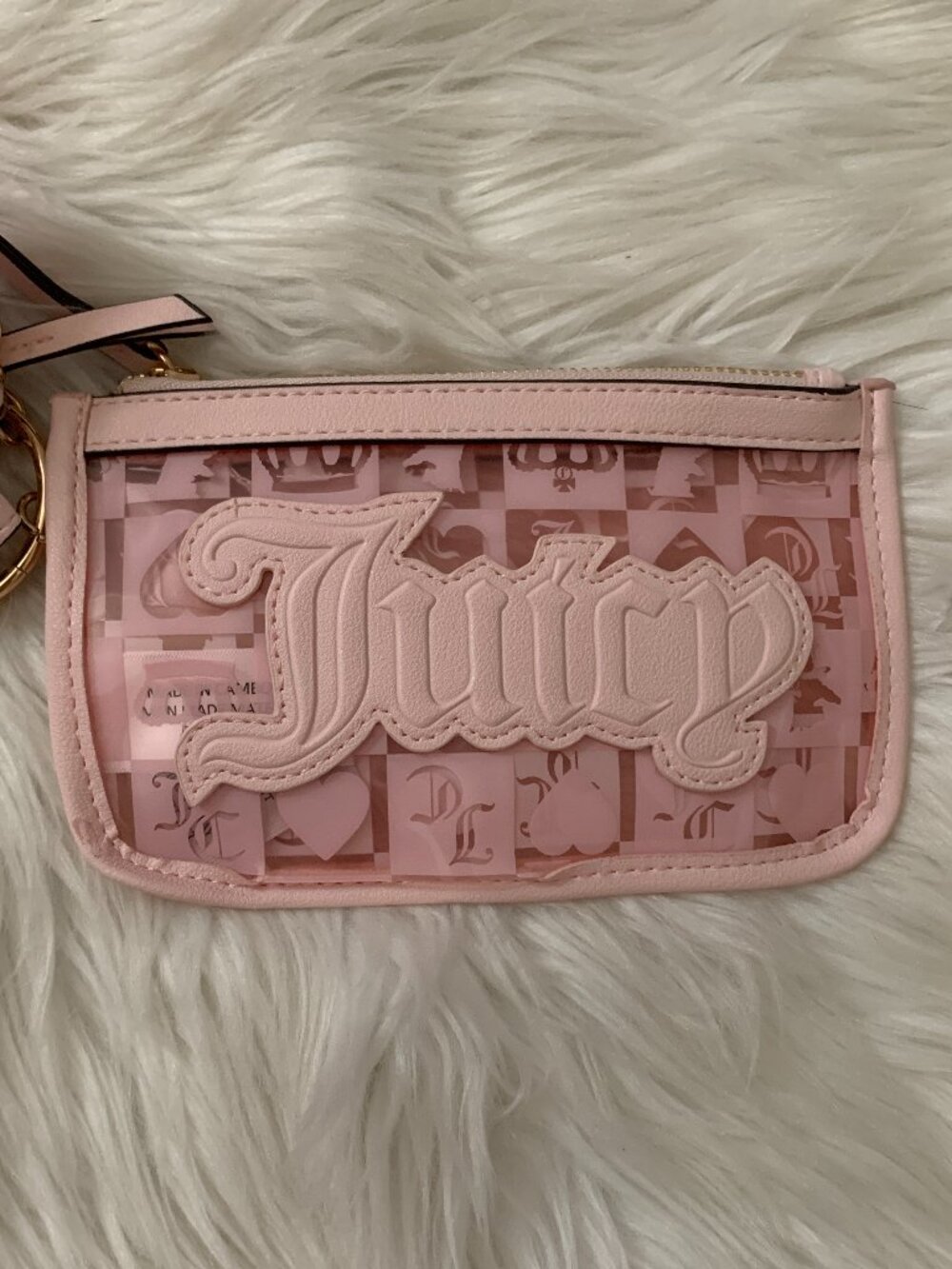 JUICY COUTURE Paradise 3-Pieces Pouch Wristlet Set in Pink Gleam - Picture 2 of 4